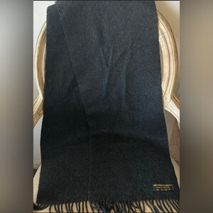 Gorgeous Black 100% Pure Cashmere Scarf / Has One Small Hole / Made in Germany